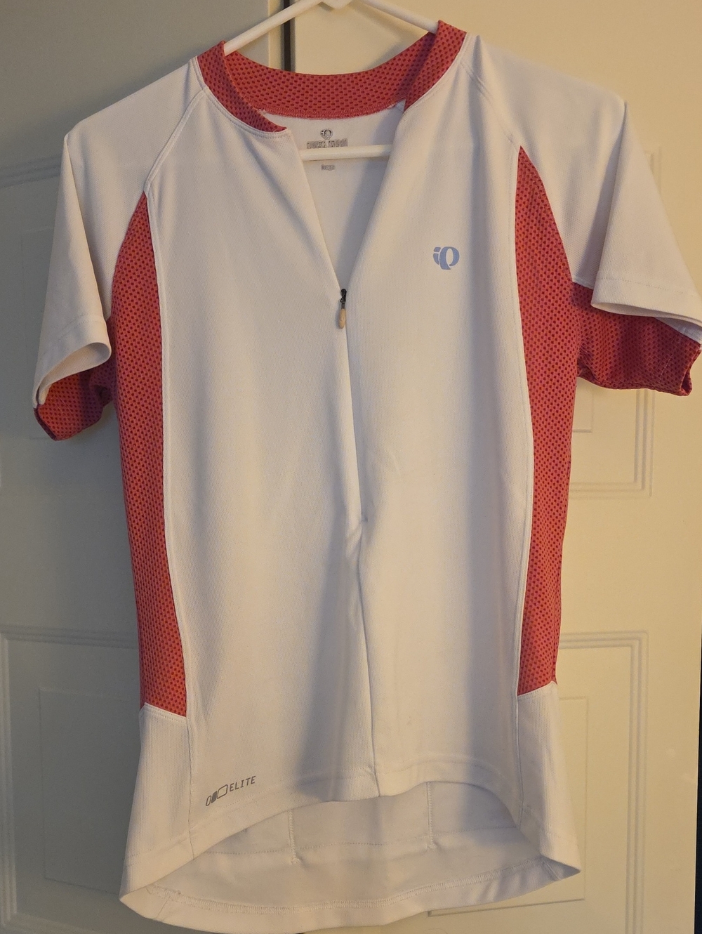 Pearl Izumi White and Pink Women’s Short Sleeve Cycling Jersey